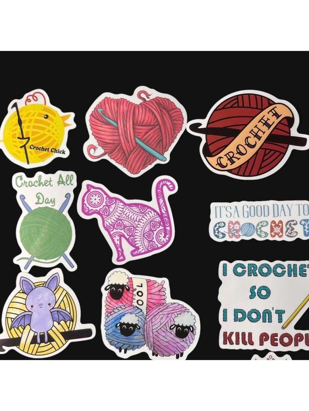 🧶Crochet Sticker Pack 15-Piece Set🧶 - Picture 2 of 3